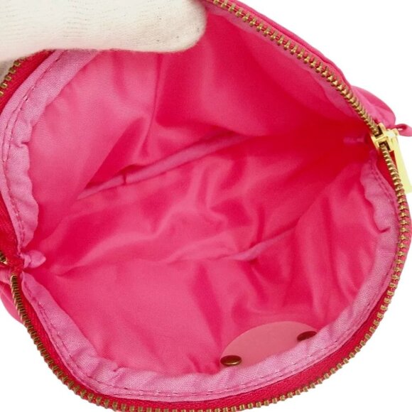 531157AK (C2) Celine Clutch Bag Circle Logo Pink Canvas - Picture 8 of 11